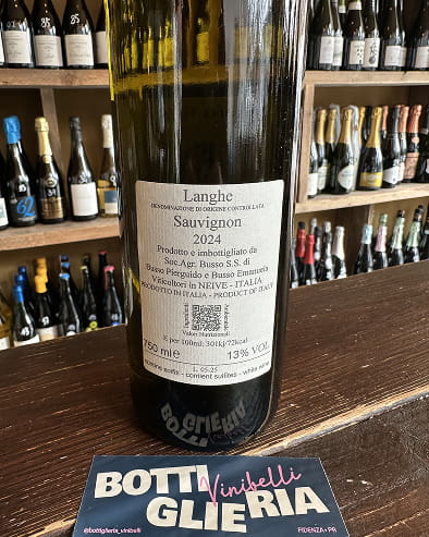 Langhe Sauvignon Arbè 2024 - Bottiglieria del Borgo