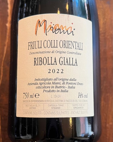 Ribolla Gialla "Pettarin" 2022
