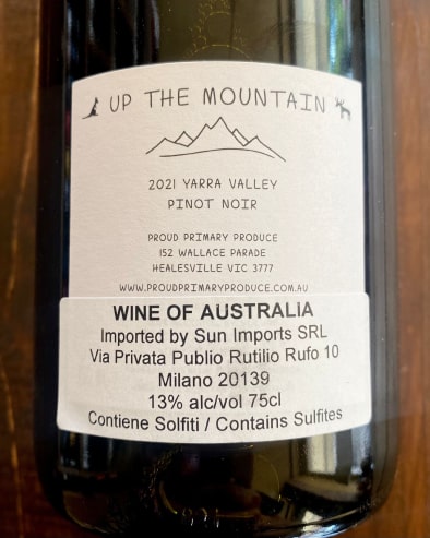 Up the Mountain Pinot Noir 2021