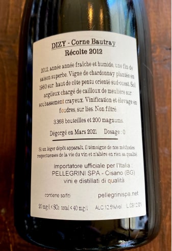 Dizy Corne Bautray 2012 Deg. 03/21 - Bottiglieria del Borgo
