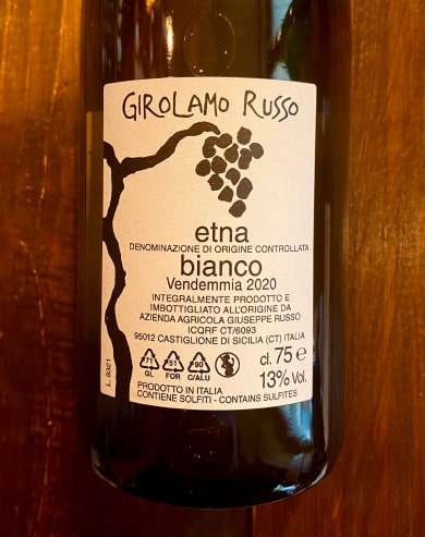 San Lorenzo Etna Bianco 2020 - bottiglieriadelborgo